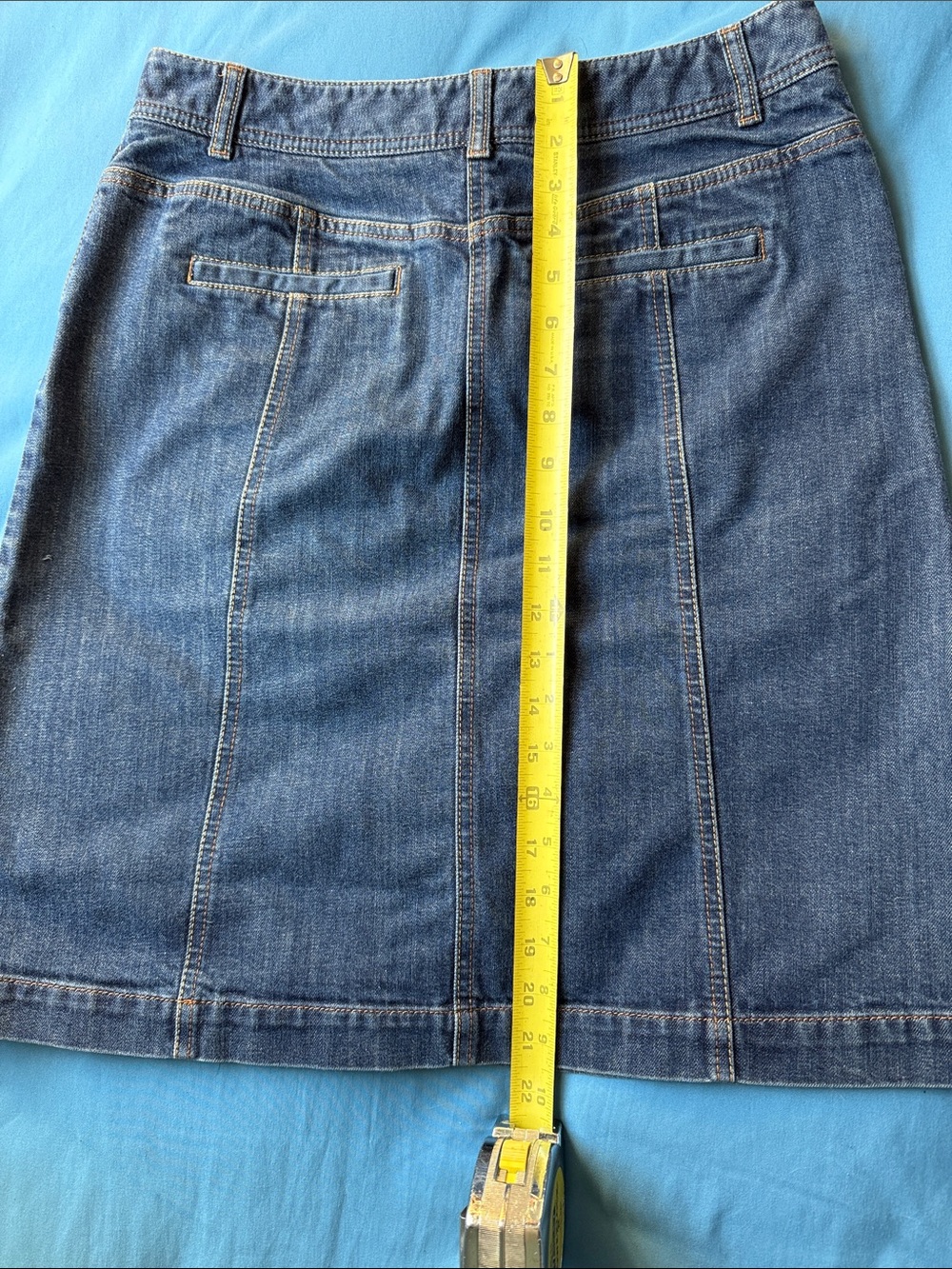 Boden Dark Blue Denim A-Line Skirt US 8 - Picture 5 of 6